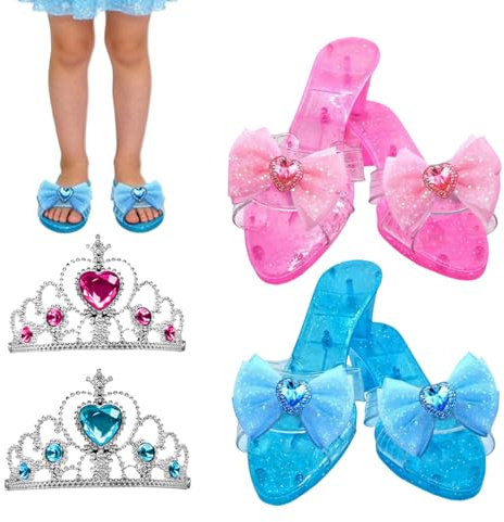 Zapatos De Disfraz De Tacones De Cuña Para Juego De Simulación Con Corona