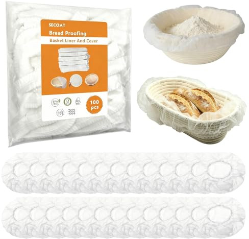 Banneton - Juego de 200 cestas de fermentación para fermentación de pan, antiadherente, sin BPA, cesta de banneton, accesorios para hornear pan y fermentación