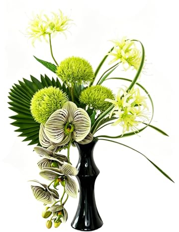 HMFSJYCR Artificial Phalaenopsis Orchid Arrangement with Ceramic Vase Modern Luxury Style for Housewarming Gifts Homestays Offices Reception Desks Photography Props & Show Homes