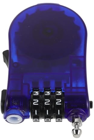 Tofficu Antivol à Combinaison 3 Chiffres Verrou à Fil Robuste avec Câble en Acier Rétractable 96cm Sécurité Antivol Fiable pour Ski, Casque, Paquet à Dos et Poussette