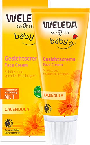 Weleda - Crema Facial de Caléndula para Bebé, Cuida, Calma, Protege y Aporta Hidratación, Apto para Pieles Sensibles y Secas - 50 ml