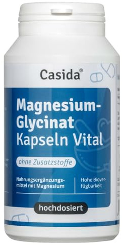 Casida Magnesiumglycinat hochdosiert 420 mg Bisglycinat 120 Kapseln
