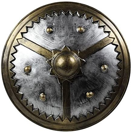 ATOSA escudo redondo vikingo de 59cm con acabado metálico