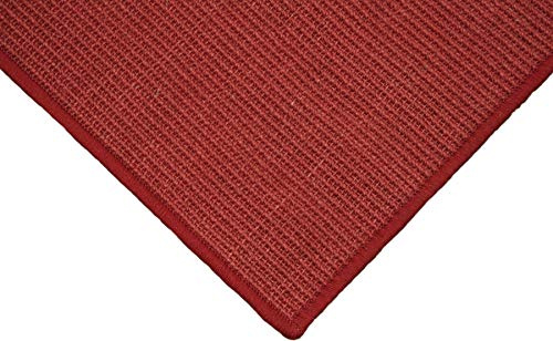 Sisalteppich umkettelt rot 100% Sisal gekettelt - Verschiedene Größen (200 x 250 cm)
