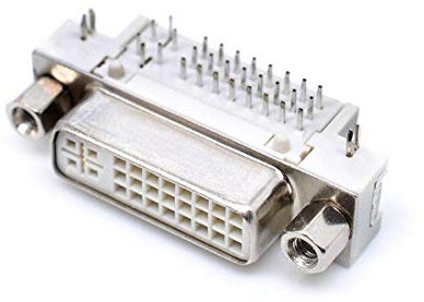 10pcs DVI Femmina 24 5 a VGA Connettore Adattatore 90 gradi Angolo retto
