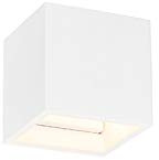 Qazqa Modern Up and Down Wandleuchte, Wandlampe - Kay_novo - Weiß, Quadratisch, max. 25W, Geeignet für LED, 11.5cm, Ideal als Wohnzimmerlampe und Flur
