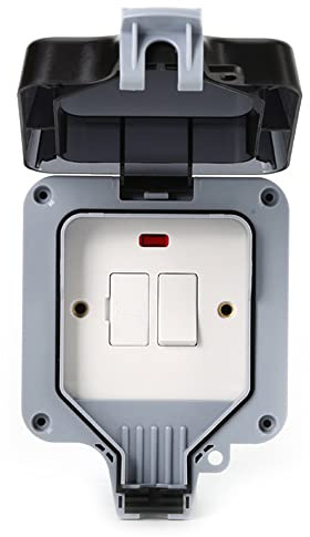 CENPEK Weatherproof Outdoor Switched Fused Connection Unit, IP66 Rated, 13 Amp