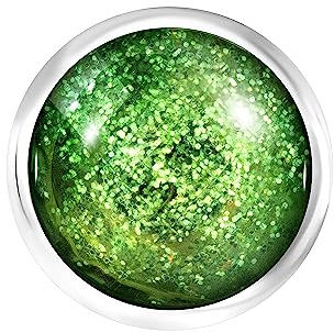 Andante Glitzernder CHUNK Click-Button Druckknopf (Grün) für Chunk-Armbänder, Chunk-Ringe und andere Chunk-Accessoires