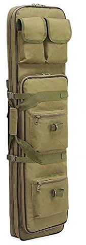 FSCLJ Weich gepolsterter, abschließbarer Karabinerkoffer, Gewehrkoffer, Taktische Waffentasche, Angelrutentasche, Rucksack, Pistole, Schrotflinte, Airsoft-Koffer, Aufbewahrung mit Schultergurt