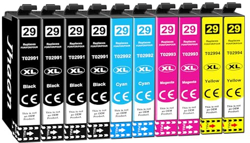 Jhaan 29XL Druckerpatronen Kompatibel für Epson 29 XL Epson XP 352 Tintenpatronen für Expression Home XP-342 XP-332 XP-235 XP-245 XP-255 XP-335 XP-345 XP-355 XP-432 XP-435 XP-442 XP-445 (10er Pack)