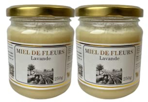 Lot de 2 Pots de Miel de Lavande de Haute Qualité Direct Producteur Français (2x250g)