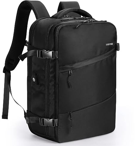 HOMIEE Reiserucksack Damen Herren Handgepäck Rucksack 40L Flugzeug Travel Backpack Reisen Casual Schultaschen Daypack Sport Lässiger Women Rucksackkoffer