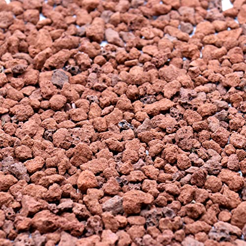 Roche volcanique pour plantes Rouge 1/5 - 4,5 kg pour rempotage de plantes grasses, pots, plantes, jardinage, intérieur, artisanat, remplissage de vase