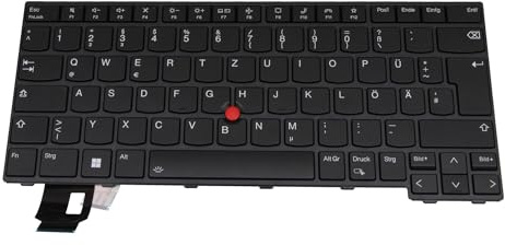 Lenovo 5N21D67982 Original Tastatur DE (deutsch) schwarz | mit Backlight und Mouse-Stick für ThinkPad L14 Gen 4 (21H1/21H2), (21H5/21H6)