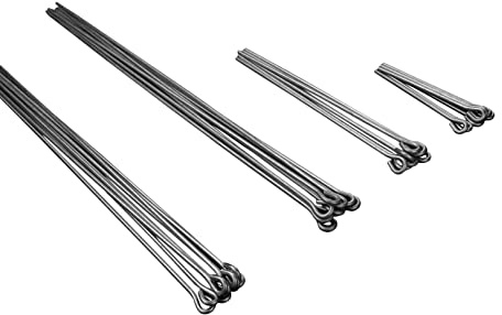 HEXIM Ösendraht & Schnellabhänger für CD 60/27 - Trockenbau Rigips Decke abhängen Ösendrähte 4mm (10 Stück Abhängedraht 1250mm) 1m Draht mit Öse