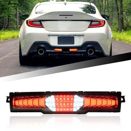 njssjd All-in-One-LED-Nebelschlussleuchte für S.ubaru BRZ ab 2022, T.oyota GR 86 ab 2022, weißes Backup-Rückfahrlicht, rote Nebelschlussleuchte