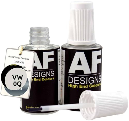 Alex Flittner Designs Lackstift für VW/Volkswagen Pure White 0Q schnelltrocknend 2x20ml Autolack