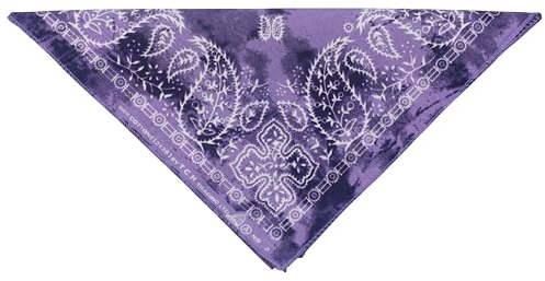 fashionchimp Bandana aus 100% Baumwolle, Premium-Qualität, Nicki-Halstuch für Damen und Herren, 50x50cm (Batik-Lila) BAN179