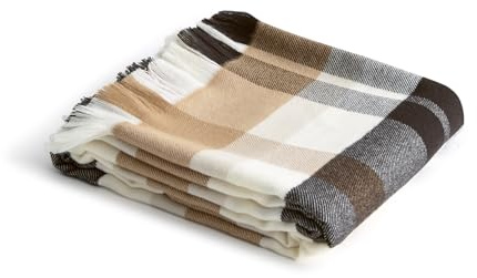 Vera Bradley Women's Blanket Wrap, Plaid Tiger's Eye Neutral