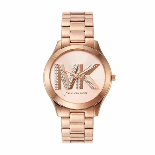 MICHAEL KORS Slim Runway Damklocka, 42 mm, kvartsurverk med tre visare och armband i rostfritt stål