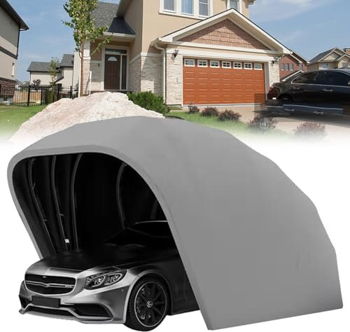 yjnhxns Hochleistungs-Carport, Faltbare, einziehbare Automarkise, Carport aus Edelstahl, tragbare Autogarage, für Auto, L5,5 m * B2,5 m * H2,3 m