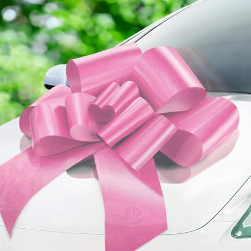 Presentbåge Jättebåge för Bil, Rosa Båge Bil Stor Jättebåge 18 Födelsedag Bil XXL Rosa - ø 76 cm