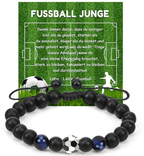 Cadimus Fussball Armband Jungen,Fussball Geschenke Kinder,Armband Fußball Geschenke,Fußballzubehör für Söhne Neffen Enkel Brüder,5 6 7 8 9 10 11 12 Jahre Geburtstagsgeschenke für Junge Teenager