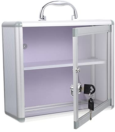 WRITWAA Botiquín Doméstico Cerradura Caja de Estuche Cerradura Práctico Botiquín para Uso Familiar Almacenamiento Seguro Diseño de Gran Capacidad para