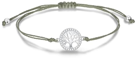 Candyfancy Armband Damen Silber Armbänder Baum des Lebens Glücksarmband für Frauen und Mädchen Freundschaftsarmband Glücksbringer für Frauen
