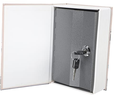 Artibetter Caja Fuerte Simulación Libro Con Combinación y Cerradura Caja Metalizada Oculta Para Guardar Dinero Joyas y Documentos Decoración Segura Para Hogar y Oficina