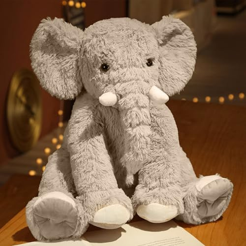 wiroouia Elefant Plüschtier Weiche und Niedlich Elefant Kuscheltier Großer Elefants Stofftier Plüschelefant für Kinderzimmer Deko Geburtstagsgeschenk für Familie, Freunde und Tierliebhaber