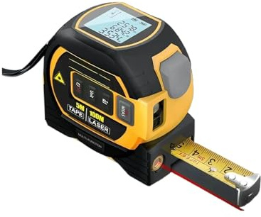 1 Stück Laser-/Entfernungsmesser-Maßband, 3-in-1-Digital-Maßband, hochpräzises Laser-/Entfernungsmesser-Maßband aus Stahl, ausgestattet mit 2 AAA-Batterien(80m)