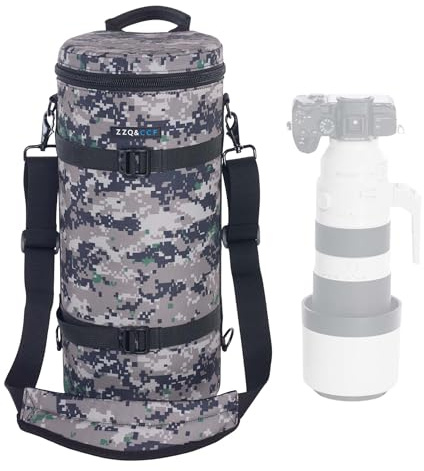 ZZQ&CCF Camera Lens Case Pouch Bag for Sony FE 200-600mm F5.6-6.3 G OSS Water Resistant Protective Camera Lens Pouch for Super Telephoto Zoom Lens #UCP