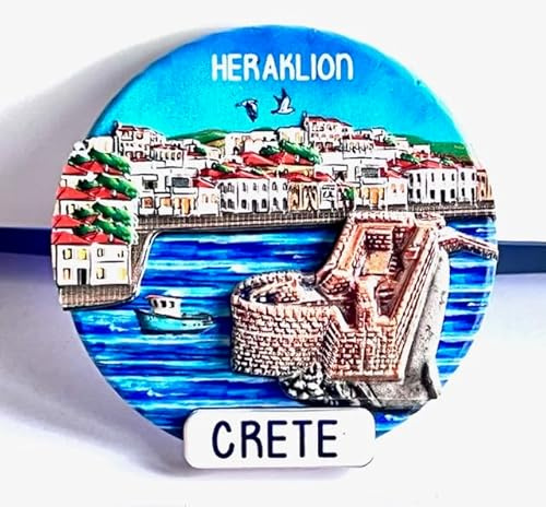 Kreta Magnet souvenir , Heraklion Souvenir Heraklion Kühlschrankmagnet Griechenland Mitbringsel fridge magnet 011025
