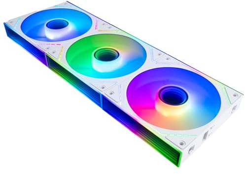 Thermalright Ventilador de carcasa TL-M12QRW-S X3, 120 mm silencioso, función PWM, efectos de iluminación Infinity Mirror ARGB, diseño de hoja de ventilador inverso, nuevo módulo de chip de