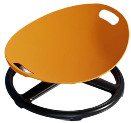 FJMQHU Chaise Pivotante Antidérapante, pour Une Utilisation Intérieure et Extérieure, Portable, Jouet Apaisant, Siège Rotatif, Chaise Pivotante Sensorielle P, Orange