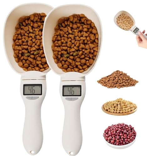 Cuchara medidora digital con pantalla LCD, medición de alta precisión para cocina y alimentos para mascotas