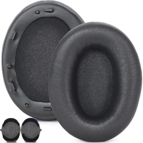 Ear Pads Replacement for Sony WH-1000XM3 Headphones: Extra Thick Memory Foam Cushions in Soft PU Leather for Comfort - Black 70mm(Black)