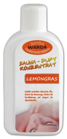 Warda Saunaaufguss Lemongras Konzentrat 1.000 ml Flasche, Qualitätsöl, Markenöl 1Liter
