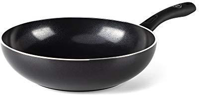 GreenChef Diamond Wok Anti-adhérent en Céramique Saine 28 cm/3.7 Litre, Sans PFAS, Convient à l'induction, Va au four jusqu'à 160˚C, Lave-Vaisselle, Noir