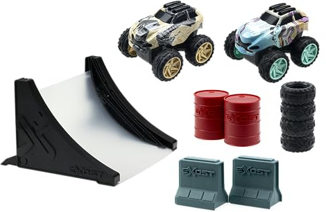 Exost Jump 20624 MEGA Pack by Silverlit, Spielzeugauto für Kinder, 2 Autos und Zubehör, benötigt Keine Batterie, Verpackung ist Rampe, Sammlerstücke, 8 cm, bunt, ab 5 Jahren