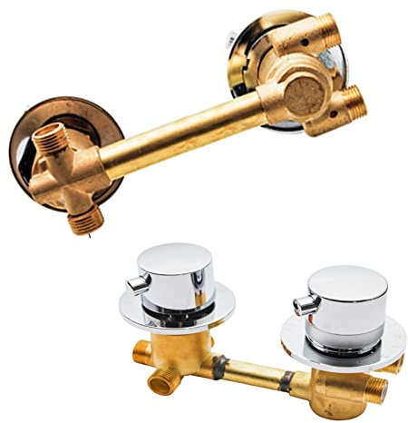 2/3/4/5 Voies Mitigeur Thermostatique Robinets De Douche,Laiton Douche Robinet Cabine With Cartouche Céramique,Mitigeur Cabine De Douche Entraxe 10Cm/12,5Cm/14,5Cm,G Thread 2 way-12.5cm