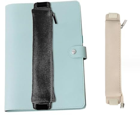 BZKSER Pencil case - 2 pcs Federmäppchen,PU Leder Federtasche mit Elastisch Band Stiftemappe Schlampermäppchen Schulbedarf für Schulleben Stifte Textmarker Gelstift Marker Radiergummi