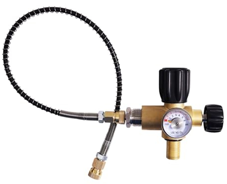 TUXING Pistola ad aria compressa ad alta pressione da 4500 psi, stazione di rifornimento PCP ad alta pressione per paintball, stazione di riempimento con valvola di rilascio in ottone HPA CO2