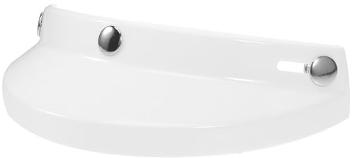 Angoily Visière de Casque Moto Vintage à Trois Boutons-pression, Pare-soleil Extérieur en Polycarbonate Blanc, Insert Protection Solaire Été, Accessoire Équipement Moto pour Cyclistes