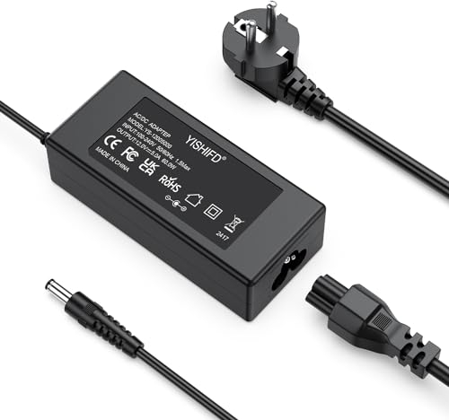 60W Transformador, Fuente Alimentacion 12V 5A, Fuente de Alimentación para Cámaras, Tiras LED, Módems - Transformador 12V Doméstico para Pantallas, Equipos Electrónicos - Entrada AC 100-240V