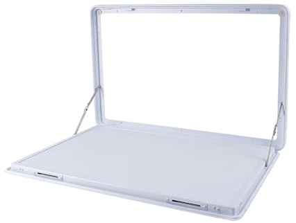 TRUNXUCL Klapptisch Wandmontage für Wohnmobile mit Schloss, Wandklapptisch aus Aluminiumlegierung, Picknick Wandtisch für Draußen, Perfekt für Wohnmobile (Color : Wit, Size : 80x45cm/32x18in)