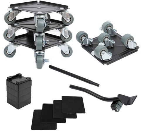 jxgzyy Furniture Mover Dollies Sliders Heavy Duty Furniture Dollies Tools Furniture Lifter Mover Tool Moving Wheel Set 1800KG with Brake Moving Load for Easy Furniture Lifting