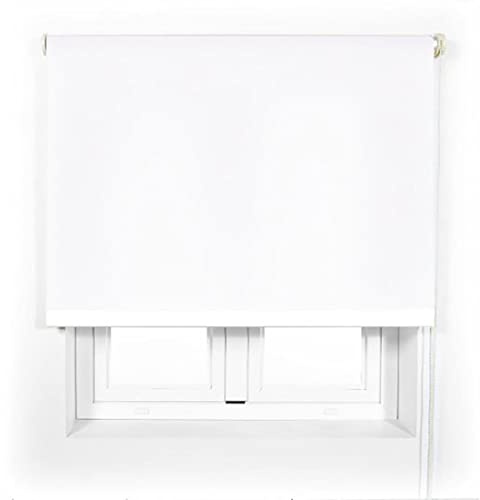 Acomoda Textil - Estor Translucido Liso de Fácil Instalación. Persiana Enrollable para Ventanas y Puertas. (Blanco, 180x180cm)
