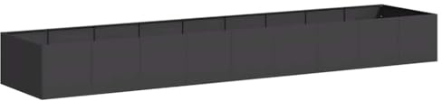 vidaXL Odlingslåda svart 360x80x40 cm stål